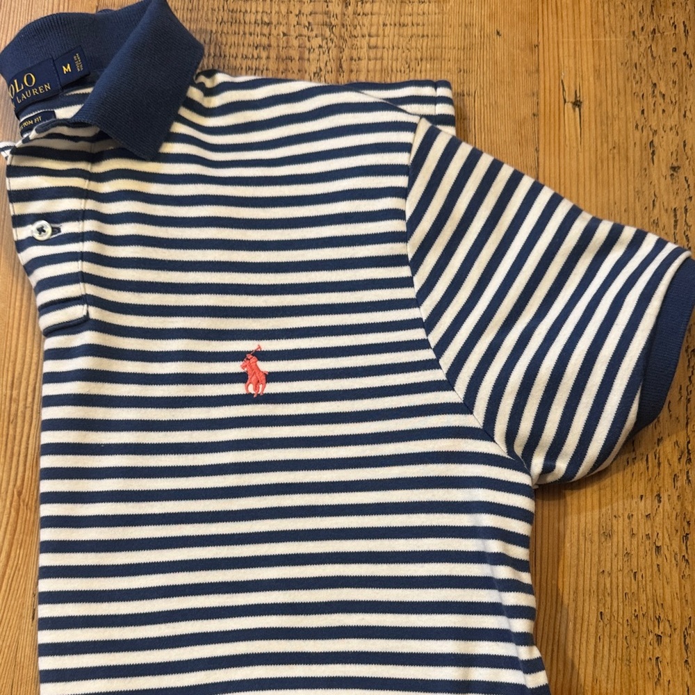 Polo by Ralph Lauren Kids Navy and White Striped Polo